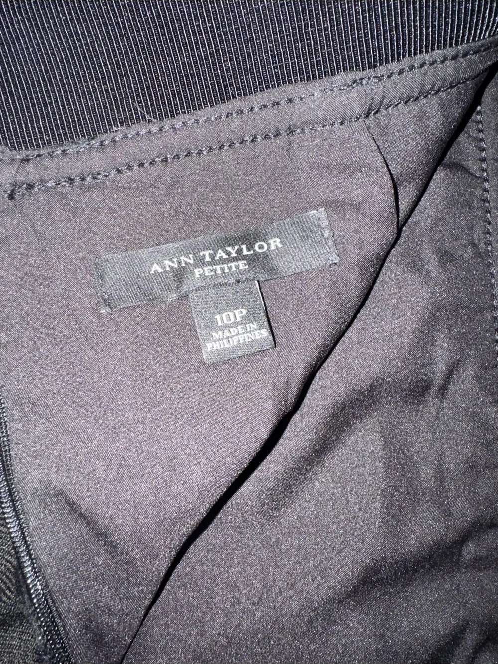 Ann Taylor Petites Textured Black Skirt Size 10
